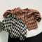 Foreign style cardigan coat spring new cotton plaid shirt